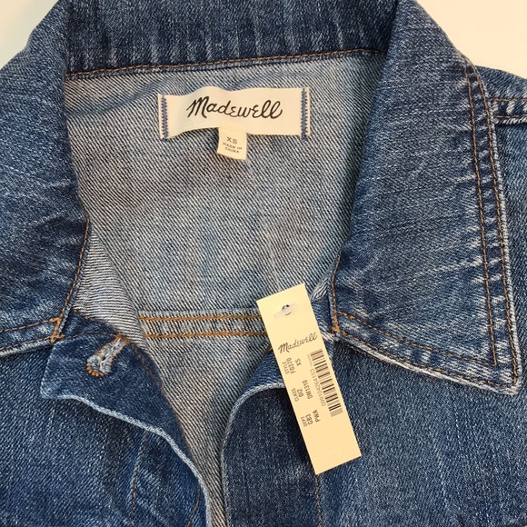 ⚜️*•.Madewell The Jean Jacket in Pinter Wash Size XS NWT.•*⚜️ - Picture 14 of 14